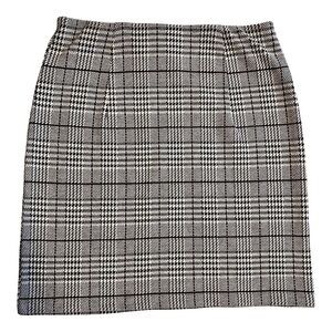 NWOT Divided by H&M Plaid Black and White Pencil Mini Skirt, XS​​​​